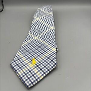 Ralph Lauren Blue and Yellow Checkered Tie